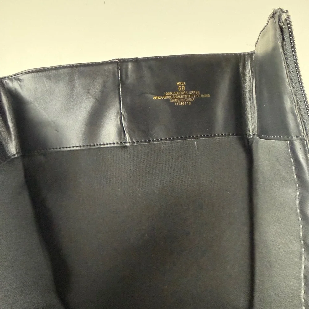 Lauren Ralph Lauren Black Leather Tall Mesa Riding‎ Boots Womens Size 6B